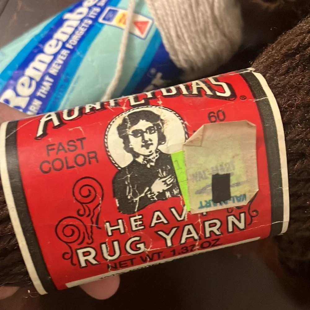 Vintage Rug Yarn and Needle Lot